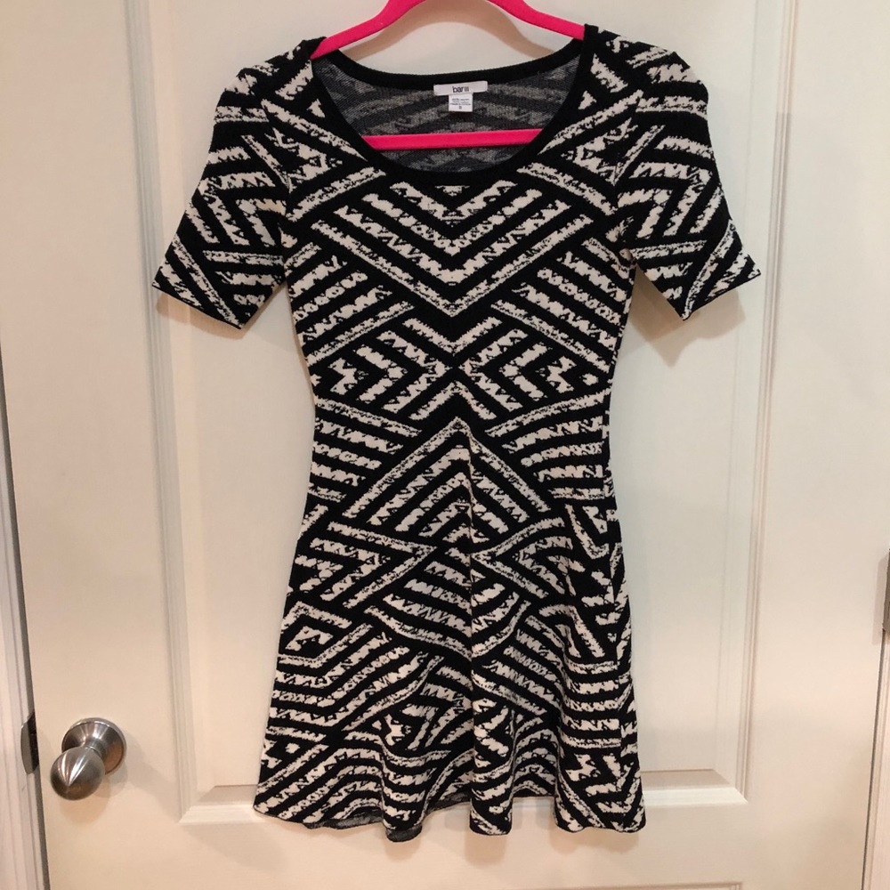 Bar III abstract printed skater dress